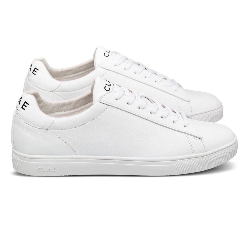 CLAE BRADLEY VEGAN Shoes Mens USA790-K83 In Triple White Vegan